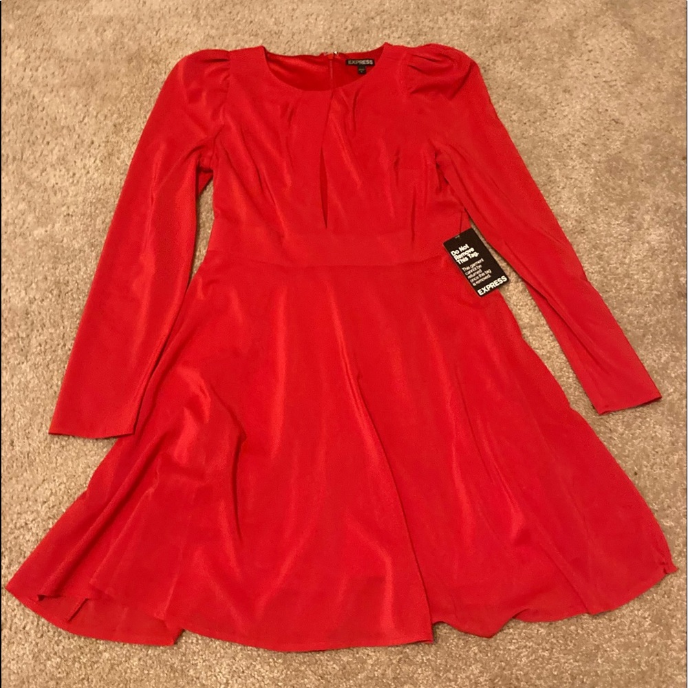 Express Red Holiday Dress